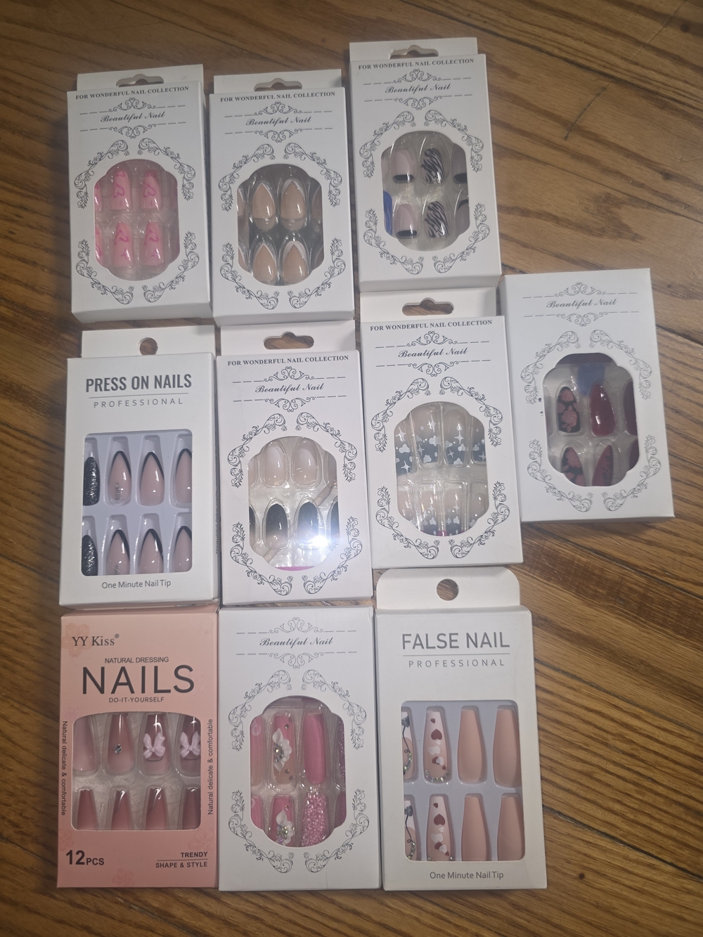 Assorted Press-On Nail Sets – 10 Packs